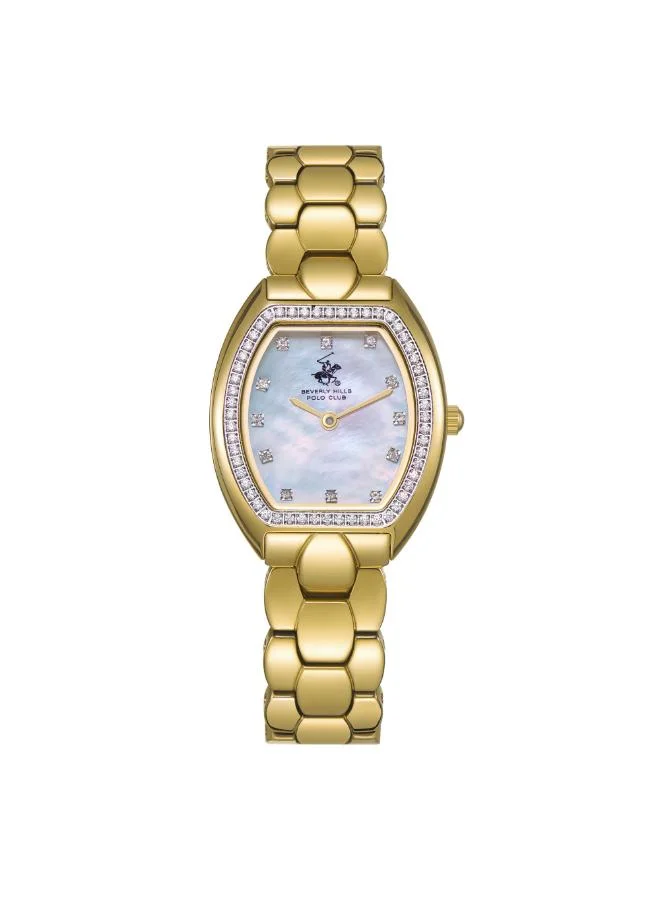 بيفرلي هيلز بولو كلوب BEVERLY HILLS POLO CLUB BP3642C.120 Women's Analog Display Watch & Metal Strap Gold