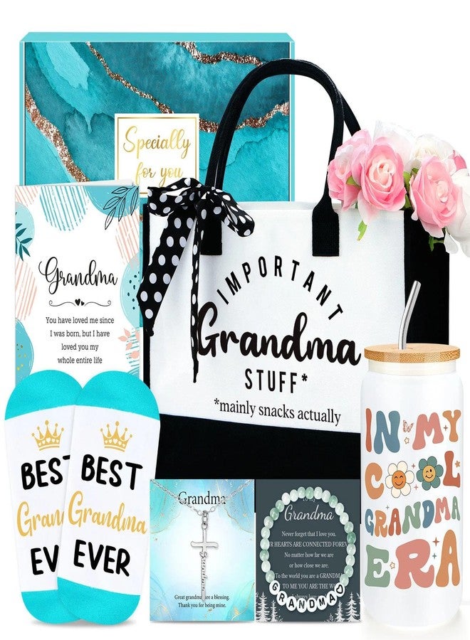 Verouis Gifts for Grandmas Birthday Grandma Gifts from Grandkids Promoted to Grandmother Gift for First Time Grandma New Great Grandmas to Be Announcement Present Idea for Grammy Granny Soon to Be Grandmother - Image 1