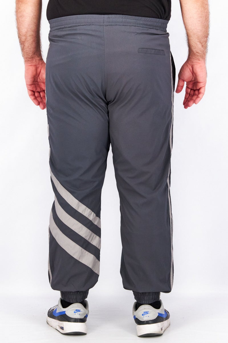 adidas Originals Men Regular Fit Brand Logo Pants, Grey  - Image 3
