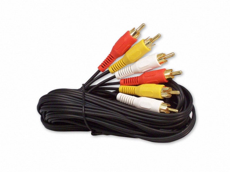 Your Cable Store متجر الكابلات الخاص بك كابل RCA صوت/فيديو بطول 12 قدم 3 ذكر إلى 3 ذكر - Image 5