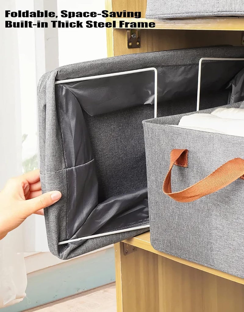 JEYANG JEYANG Compartment Foldable Grey Fabric Wardrobe Jeans TShirt And Pant Organizer Efficient Clothing Storage Solution For Wardrobe OrganizationClothes Management Pack Of 1 - Image 5