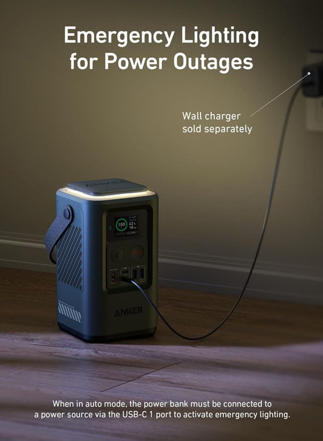 Anker 548 Power Bank Power Station Portable Outdoor Generator 87W with Smart Digital Display, Retractable Auto Lighting and SOS Mode, Home Backup(PowerCore Reserve 192Wh) for Travel, Camping - Image 5