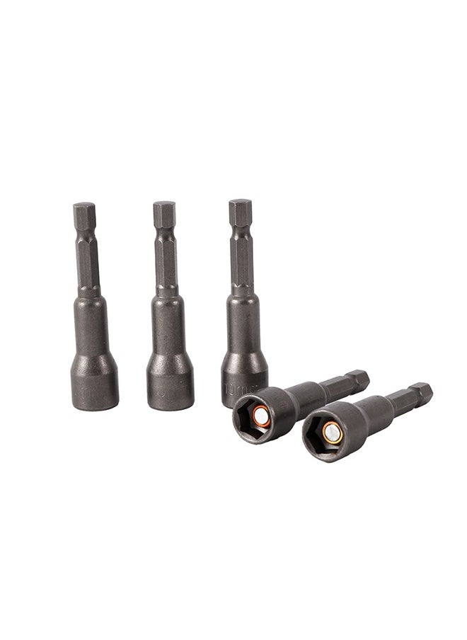 LAWAZIM 5-Piece Magnetic Nut Setter Driver Drill Bit Set - 10mm  - Image 1