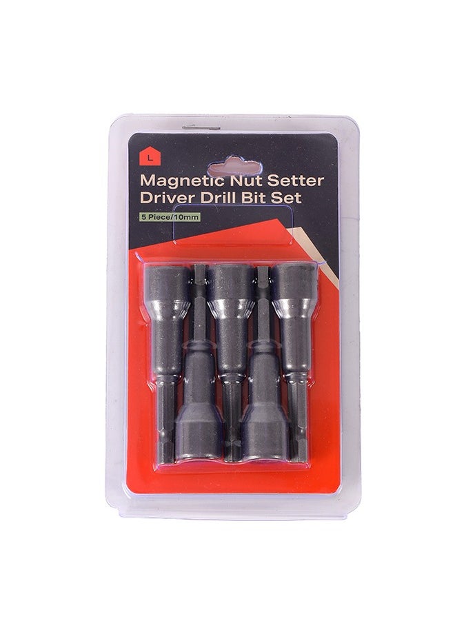 LAWAZIM 5-Piece Magnetic Nut Setter Driver Drill Bit Set - 10mm  - Image 4