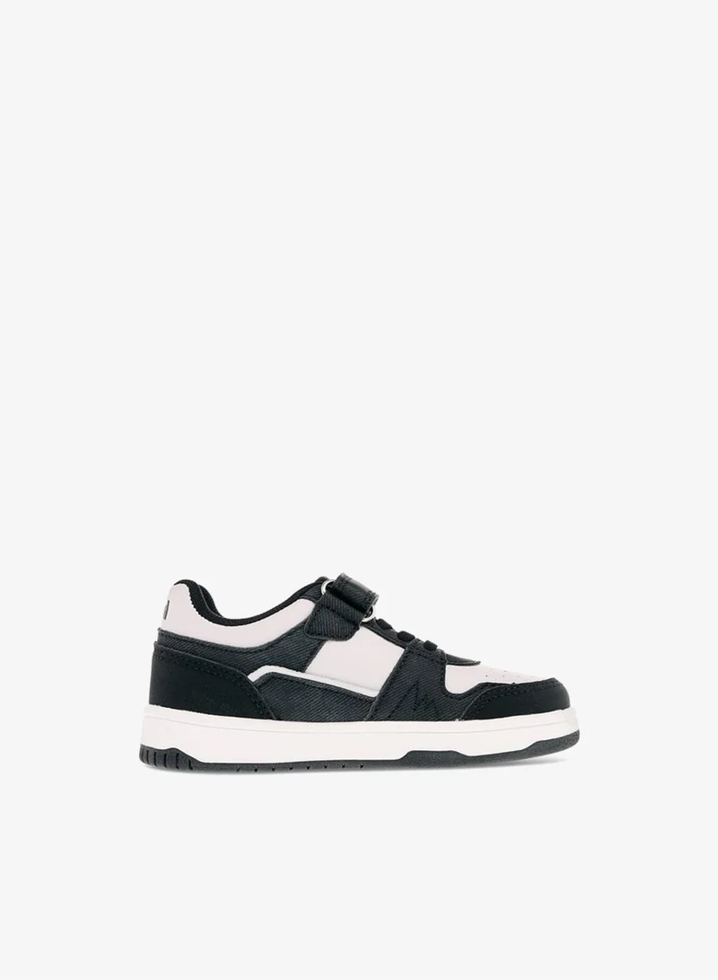 Lee Cooper BLACK Boys' Colourblock Sneakers with Hook and Loop Closure ...