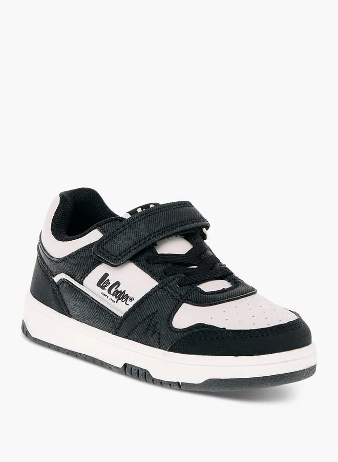 Lee Cooper Boys' Colourblock Sneakers with Hook and Loop Closure