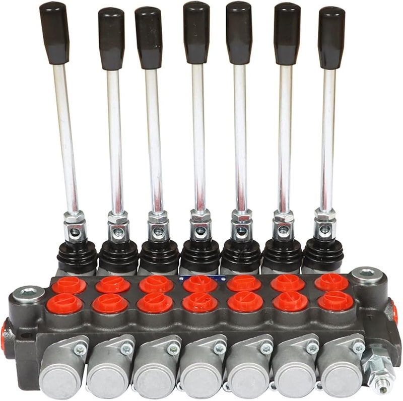 Double Acting Hydraulic Directional Control Valve 7 Spool 13 GPM 3600 PSI SAE - Image 2