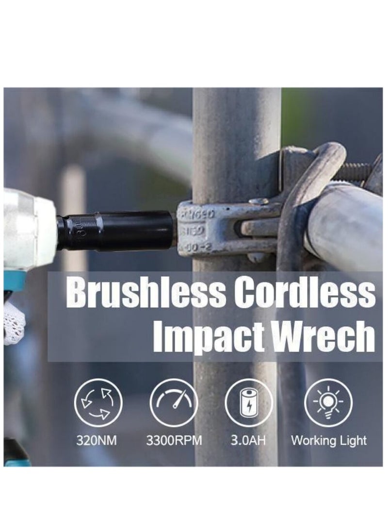 AOTUO - The Key To Power! AOTUO Power Tools, 98V Brushless Lithium-ion Impact Wrench Set, High Torque Performance, Multi-Functional Accessories, Instantly Improve Your Work Efficiency - Image 1