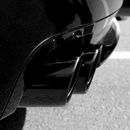 Sakali 2.5 inch Inlet Dual Exhaust Tip Stainless Steel Polished Muffler Tail Universal Bolt-On Double Outlet Tail Pipe with 2 Aluminum Turbo Sound Whistle (Black,Straight) - Image 4