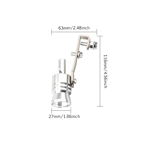 Sakali 2.5 inch Inlet Dual Exhaust Tip Stainless Steel Polished Muffler Tail Universal Bolt-On Double Outlet Tail Pipe with 2 Aluminum Turbo Sound Whistle (Black,Straight) - Image 3