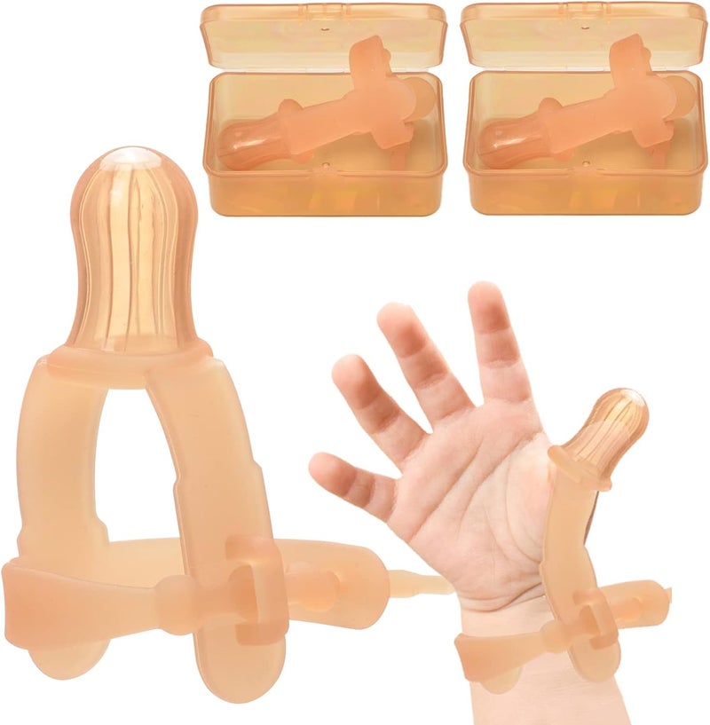Elfzone Thumb Sucking Stop for Kids  15 Months Baby  Adjustable Thumb Guard for Thumb Sucking Silicone Thumb Sucking Treatment Kit for 1536 Months Baby suitable for 16195 Wide Wrist - Image 1