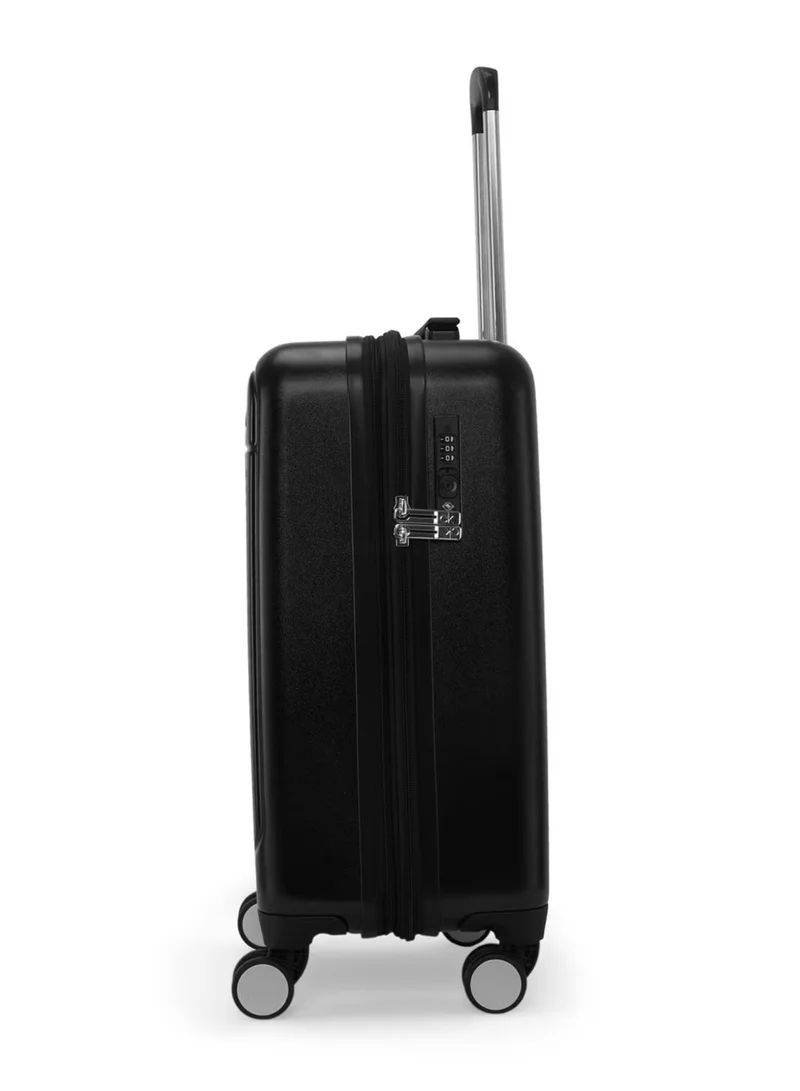 CALVIN KLEIN Black Calvin Klein In Stereo Hardside Luggage on Wheels for Unisex | Ultra Lightweight ABS with 4 Spinner Wheels|Color Black  | Best Price UAE