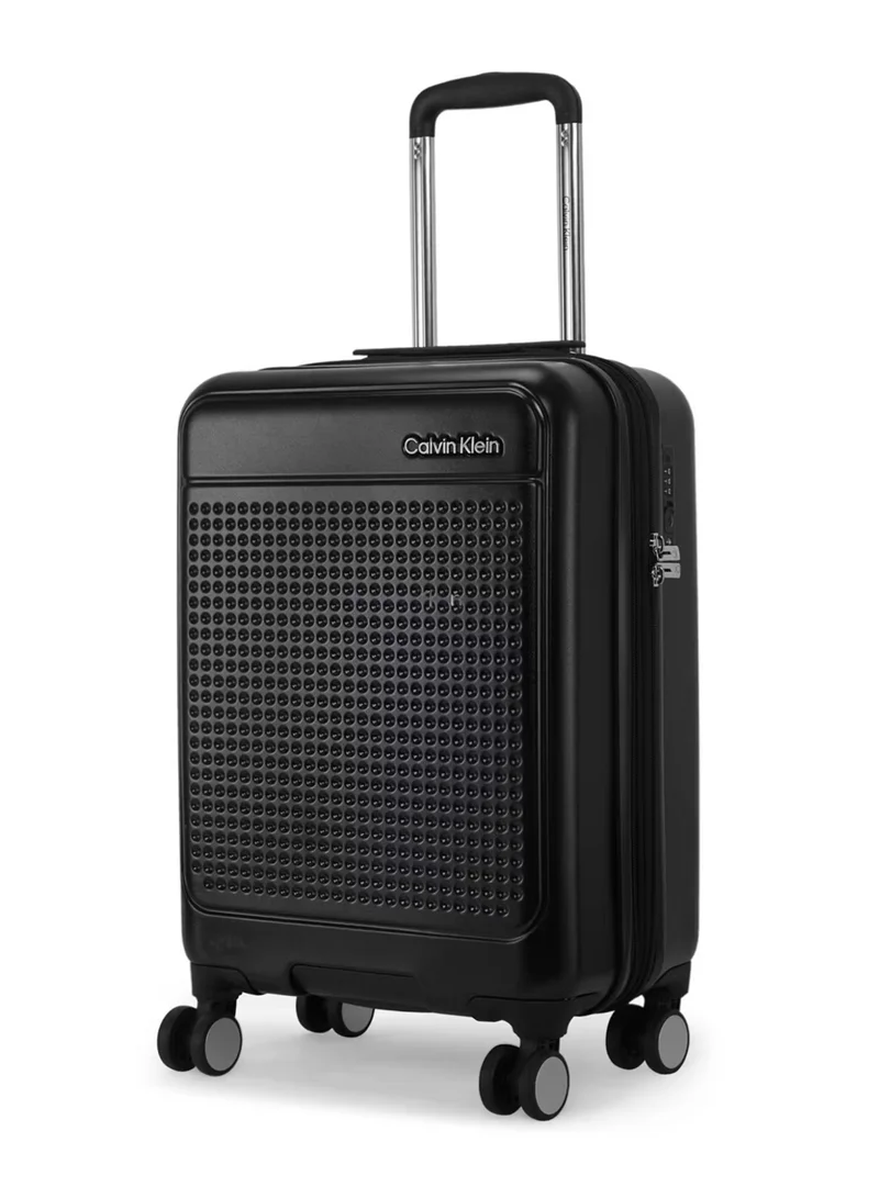 CALVIN KLEIN Calvin Klein In Stereo Hardside Luggage on Wheels for Unisex | Ultra Lightweight ABS with 4 Spinner Wheels|Color Black