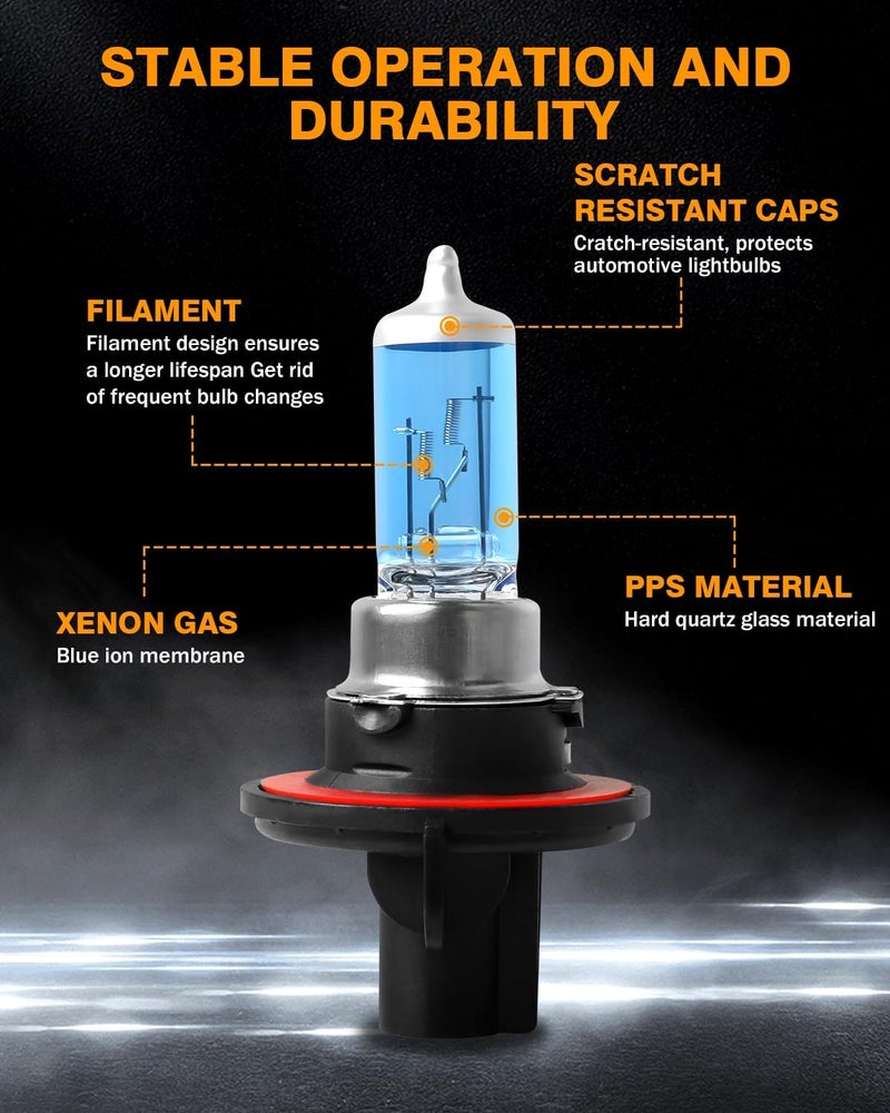 NSDXCT High Performance Halogen Headlight Bulbs 9008/H13 + 5202 Fog Light Combo for Jeep Patriot 2010-2017 - Image 2