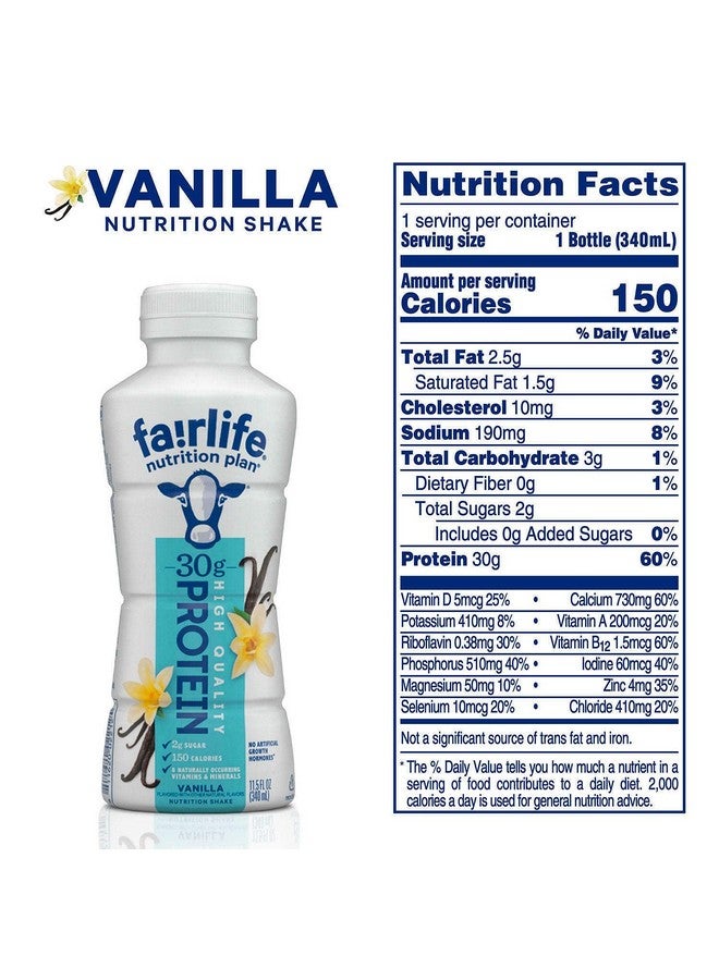 فيرلايف مشروب سائل عالي البروتين من Fair Life Nutrition Plan، بنكهة الفانيليا، 11.5 أونصة سائلة، عبوة من 12 قطعة - Image 2