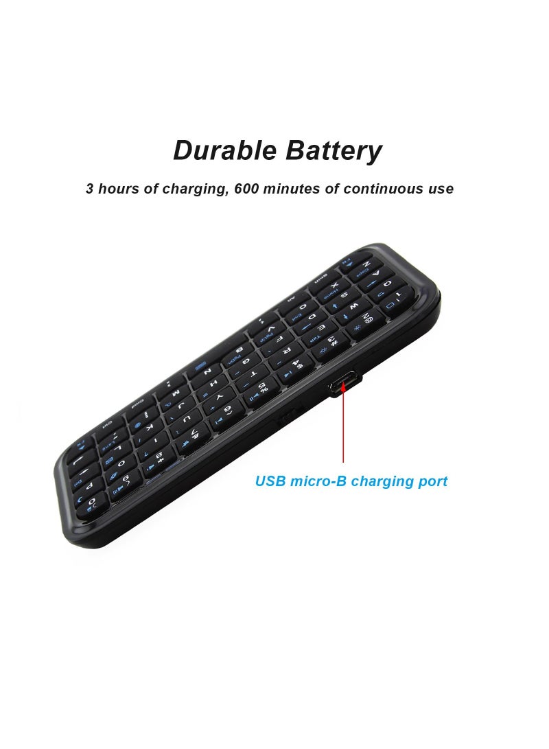 Wireless Keyboard Super Mini, Rechargeable Cordless Bluetooth Keybaord, Silent Compact Small Pocket Travel Keypad, Portable Slim Wireless Keyboard, for Computer Laptop PC Notebook Tablets Smartphones