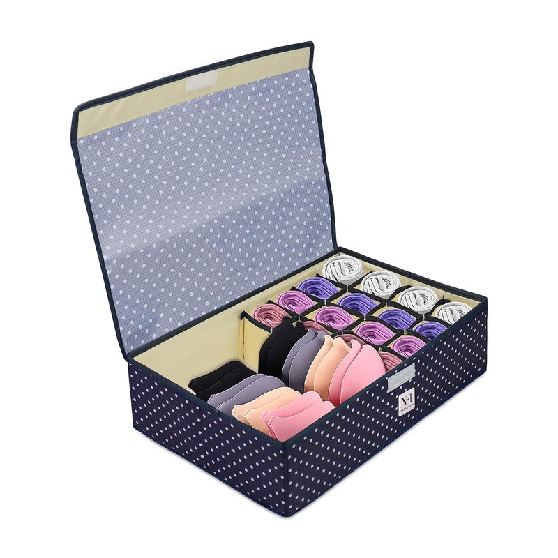 HETNIT HETNIT Undergarments Organizer for Women Closet Drawer Organizer 161 Compartment NonSmell Non Woven Foldable Fabric Storage Box for Closet Organizer ForSocks Bra Tie Scarf Panty Innerwear  - Image 3