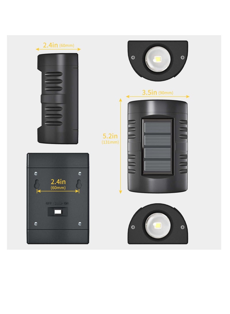 Excefore "Solar Porch Lights Outdoor, 2 Pack Intelligent Light Control Solar Wall Lights Outdoor, Wall Security Lights, Motion Sensor Solar Porch Lights with 3 Modes, for Patio, Garage, Shed " - Image 3