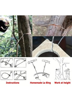SHOPONIL SHOPONIL PVC Pipe Cable Saw Stainless Steel Wire Saw Hand Pocket String Rope Saw Emergency Survival Wire Saw PVC Pipe Tree Cutter Cutting Tool for Wood Camping Hiking Hunting  - Image 5