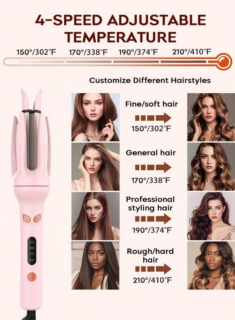 PANDA JOJO Automatic Curling Iron, 28mm Rotating Curling Iron, Four Temperature Levels Can be Selected, Anti-Tangle Rotating Curling Wand for Hair Styling - Image 4