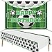 PIXHOTUL Soccer Happy Birthday Backdrop and Tablecloth Set Soccer Theme Party Photo Props with Plastic Tablecloths Decorations for Kids Soccer Themed Birthday Party Decorations - Image 3
