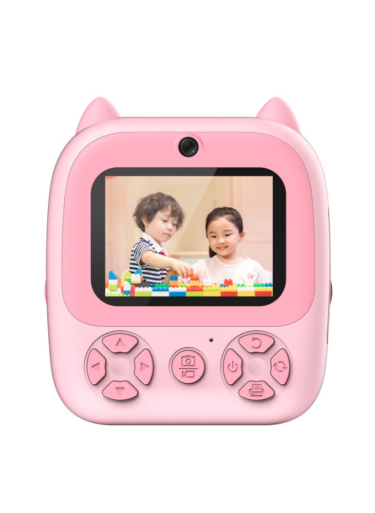 D8 Dual-Lens Children Video Camera Kid's Educational Toy Supporting 128GB Memory Card - Pink - Image 2