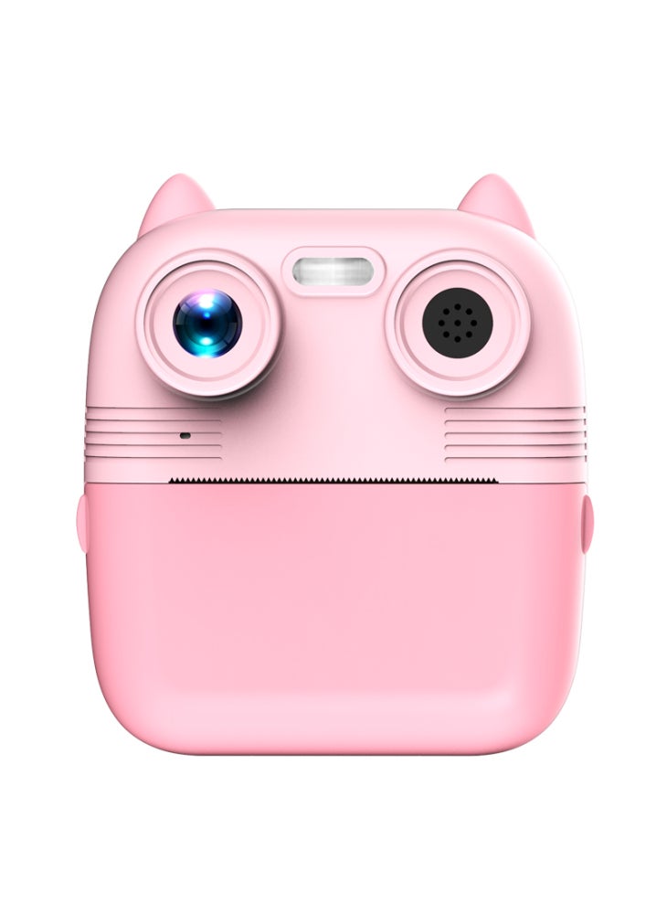 D8 Dual-Lens Children Video Camera Kid's Educational Toy Supporting 128GB Memory Card - Pink - Image 1