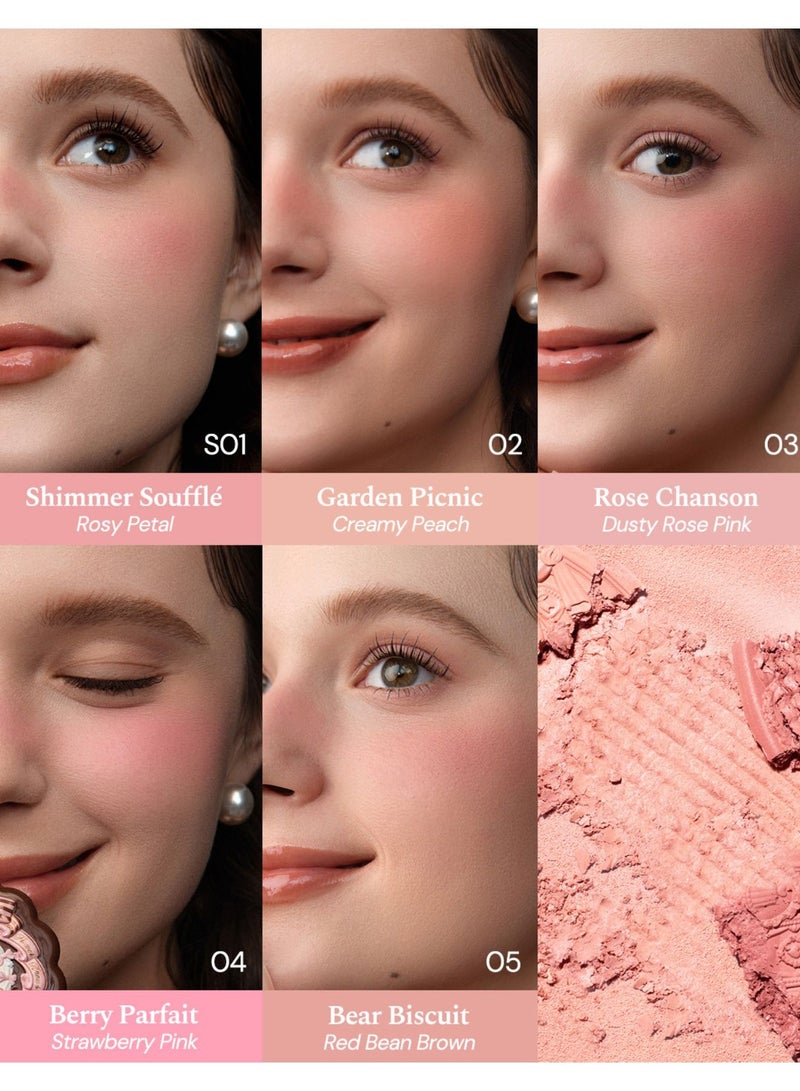Flower Knows The Sweetie Bear Collection Silk Satin Blush 05 Bear Biscuit – Red Bean Brown Natural Warm Glow - Image 4