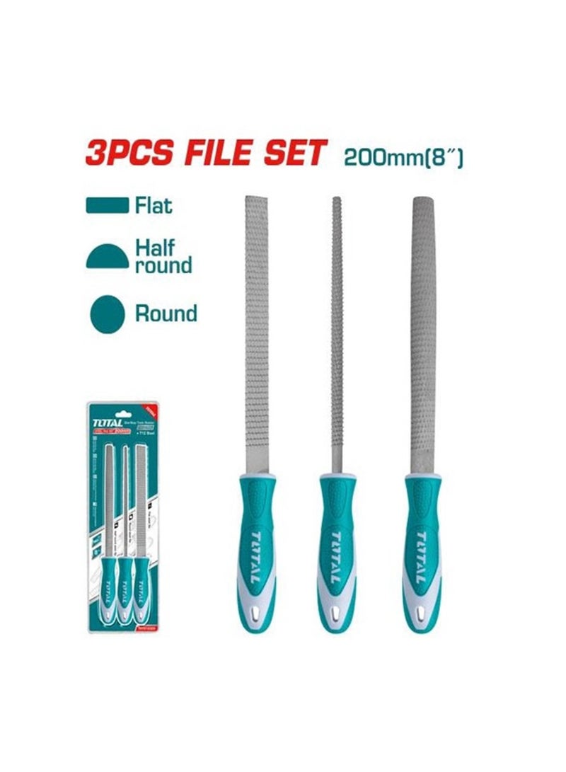 TOTAL wood file set 3 pcs 200 mm - Image 2
