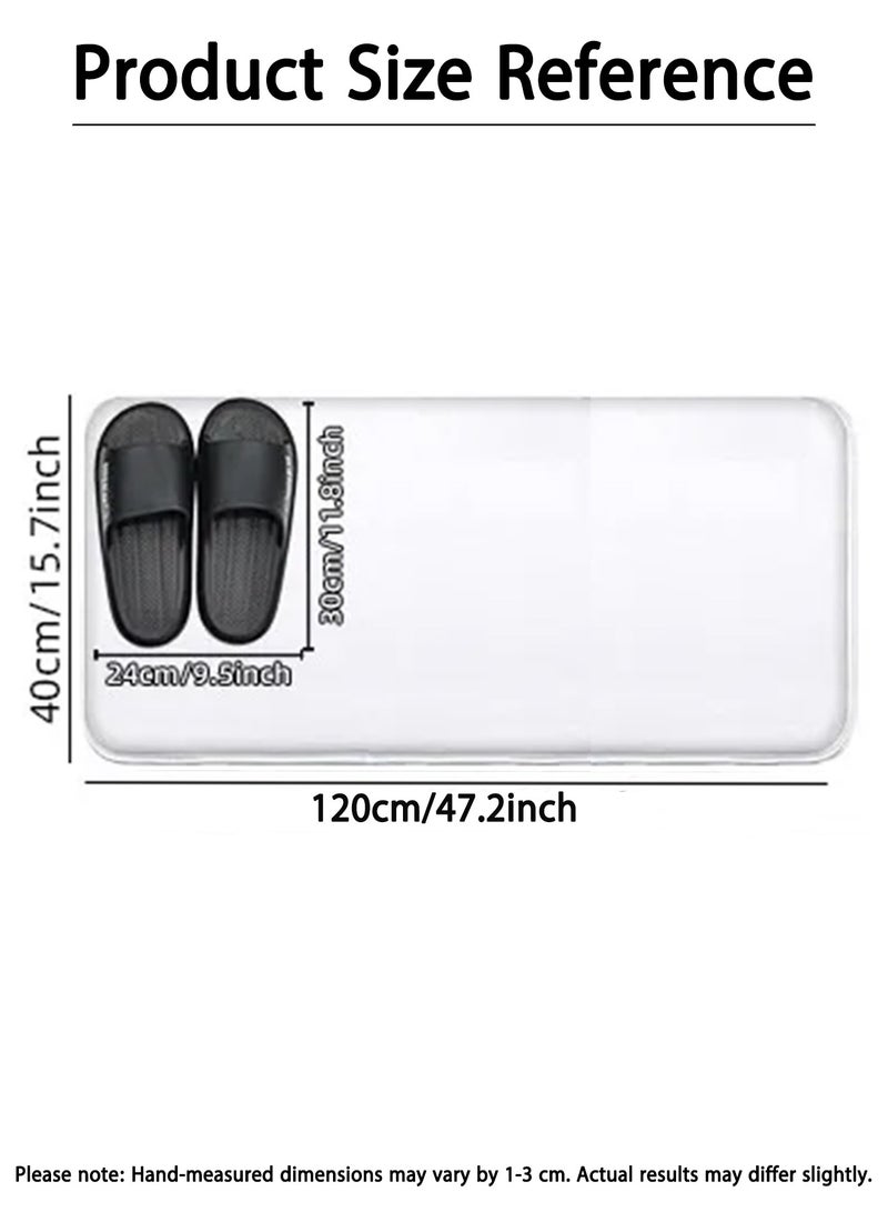 Bathroom Mat,40x120cm / 15.7x47.2in, Non-Slip Water Absorbent Bath Rug, Quick-Drying & Anti-Fouling Bathroom Floor Mat, Durable & Easy-to-Clean Carpet for Bathroom, Shower, Entryway – Safe for Kids, Elderly & Families - Image 2