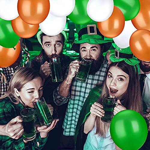 Vail Creations Latex Tri Color Orange White Green Balloons For Decoration Celebration Pack Of 100 - Image 2
