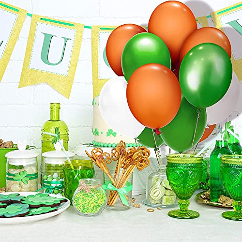 Vail Creations Latex Tri Color Orange White Green Balloons For Decoration Celebration Pack Of 100 - Image 3