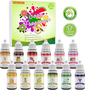 DecorRom Soap Fragrance Oil 12 Liquid Soap Scents Set for Bath Bomb Making Soap Making Supplies Concentrated Food Grade Soap Flavour Bath Bomb Scents for Cosmetic Crafts 10ml035oz Each - Image 2