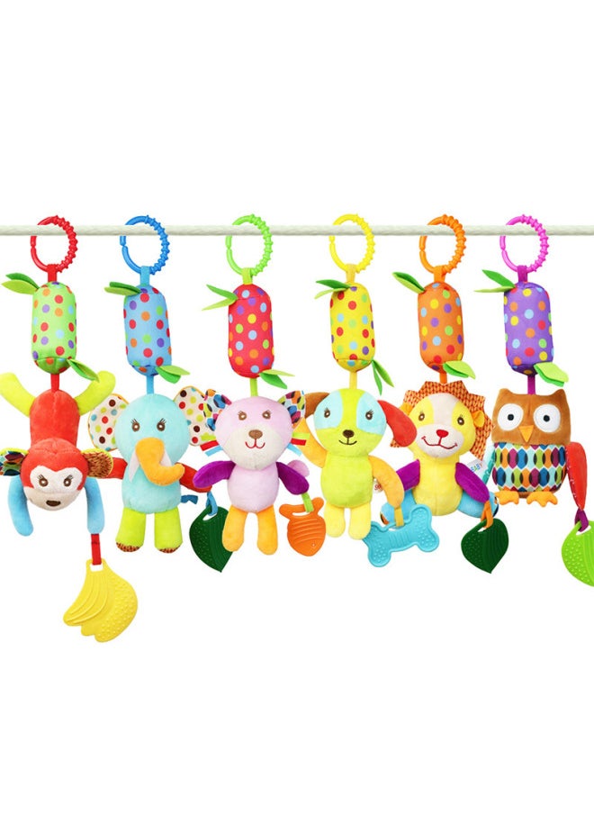 Generic - Elephant Monkey Owl Wind Chimes Baby Stroller Hanging Toys 0-1 Years Old Plush Bell Teether Animal Bed Hanging-Specifications:skk Monkey Wind Chime - Image 1