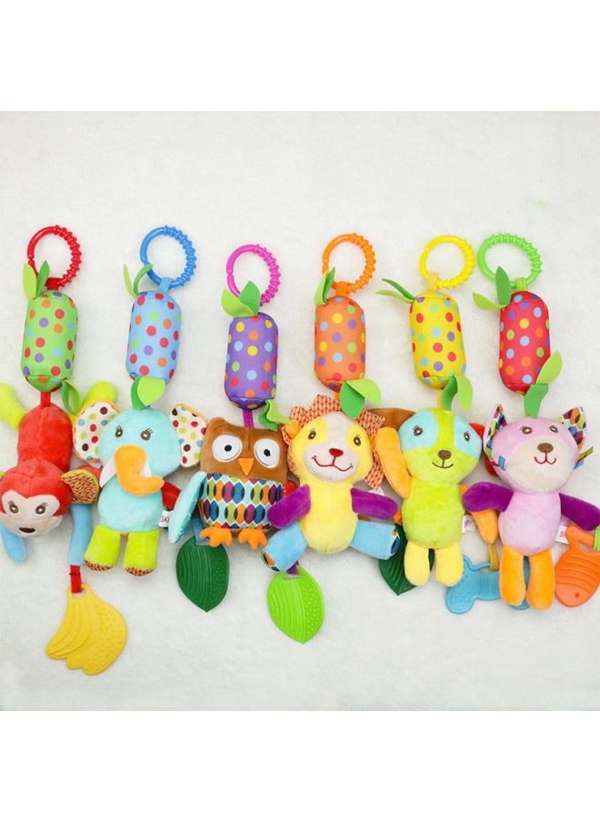 Generic - Elephant Monkey Owl Wind Chimes Baby Stroller Hanging Toys 0-1 Years Old Plush Bell Teether Animal Bed Hanging-Specifications:skk Monkey Wind Chime - Image 1