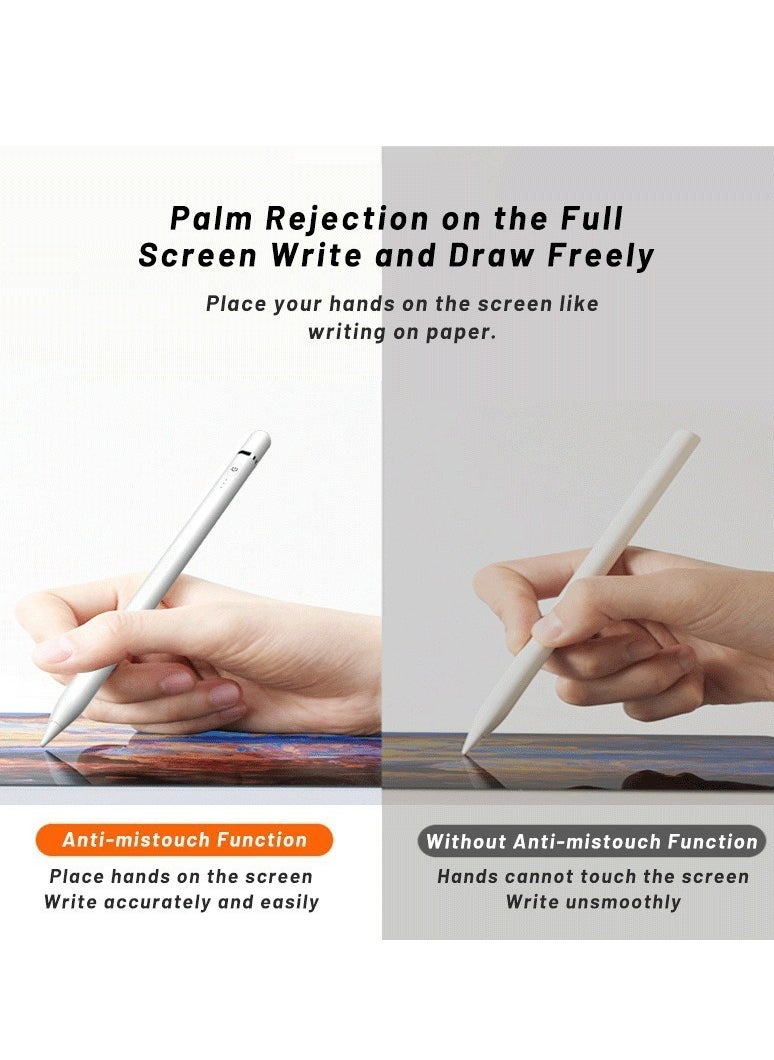 Suitable for Apple Pencil touch screen pen，Faster Charge/Palm Rejection/Tilt Sensitivity  Stylus Pen Compatible Apple iPad 10th~6th Gen, iPad Pro 12.9''/11'', iPad Air 3rd-5th, iPad Mini 5/6  - Image 3
