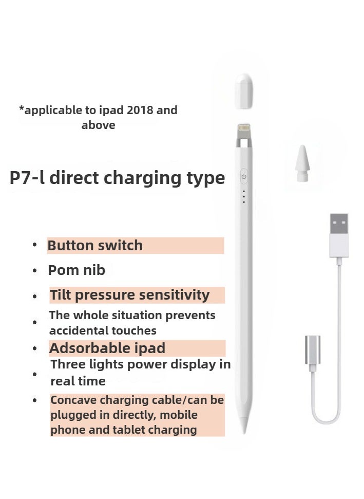Suitable for Apple Pencil touch screen pen，Faster Charge/Palm Rejection/Tilt Sensitivity  Stylus Pen Compatible Apple iPad 10th~6th Gen, iPad Pro 12.9''/11'', iPad Air 3rd-5th, iPad Mini 5/6  - Image 1