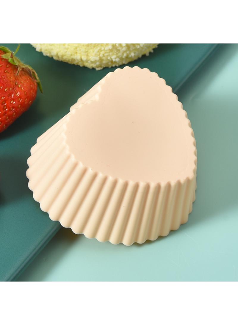 20pcs silicone cake mold Heart shaped star shaped flower circular donut rotating cake cup baking mold - Image 2