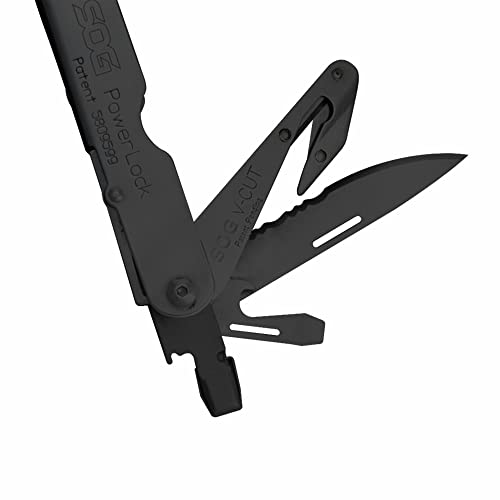 SOG Powerlock V-Cutter- Multi-Tool Pocket Utility Tool Set with 18 Specialty Tools for Heavy-Duty Field Use and Nylon Carrying Pouch (B63N-CP) - Image 2