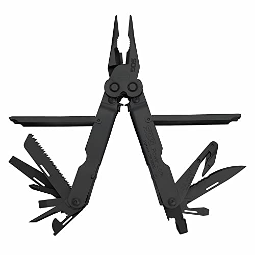 SOG Powerlock V-Cutter- Multi-Tool Pocket Utility Tool Set with 18 Specialty Tools for Heavy-Duty Field Use and Nylon Carrying Pouch (B63N-CP) - Image 1