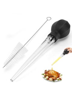 Generic Large Turkey Baster with, with Silicone Suction Bulb, Ideal For Butter Drippings, Includes 1 Cleaning Brush, Premium Baster Tool for Cooking(black)  - Image 1