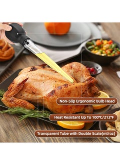 Generic Large Turkey Baster with, with Silicone Suction Bulb, Ideal For Butter Drippings, Includes 1 Cleaning Brush, Premium Baster Tool for Cooking(black)  - Image 4