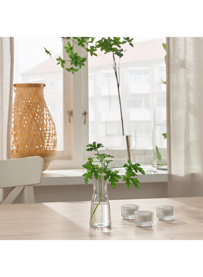 مزهرية زجاج شفاف 14 سم - Image 2