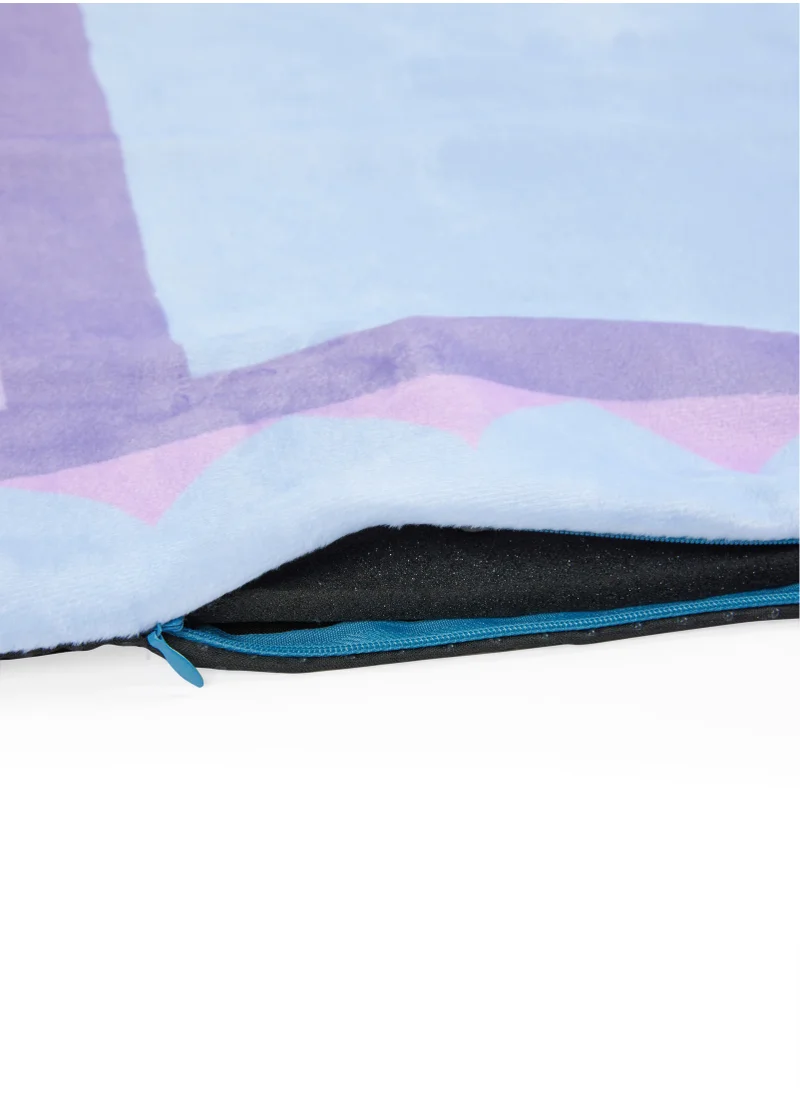 Sabr Luxury Padded Prayer Mat with Memory Foam - Baghdad -Inspired Design, Suede-Like Finish, Comfortable Purple and Blue Salah Mat (120x60 cm)