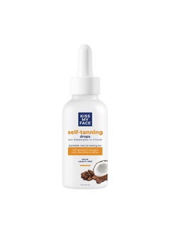 Kiss My face Sunless Selftanning Drops Nourishing Coconut Oil And Chia Seed Oil Infused With Antioxidant Liposomal Vitamin C And Red Algae Vegan & Crueltyfree 1 Fl Oz Unit Carton  - Image 1