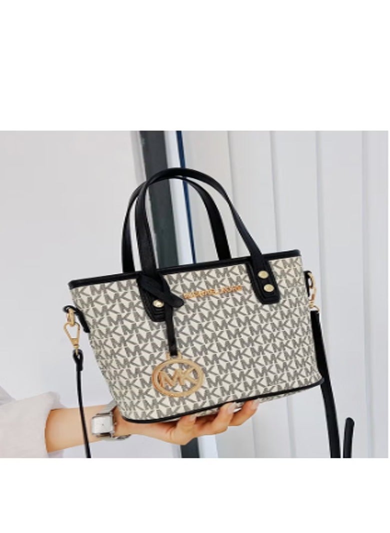 MK MK Jet Set Travel Extra Small Convertible Tote In Signature White And Black - Image 3