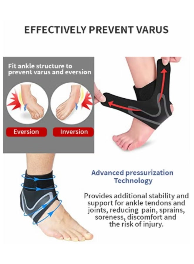 virenia 1 Pair Ankle Brace for Women & Men – Breathable, Comfortable & Adjustable Ankle Wrap – Ankle Support for Running, Basketball, Tennis, Hiking – Achilles Tendon, Minor Sprains, Joint Pain Relief – Injury Recovery & Prevention – One Size Fits All - Image 2