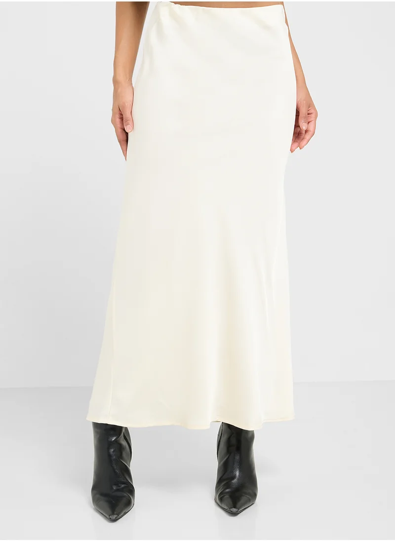 Ginger Satin Bias Cut Skirt