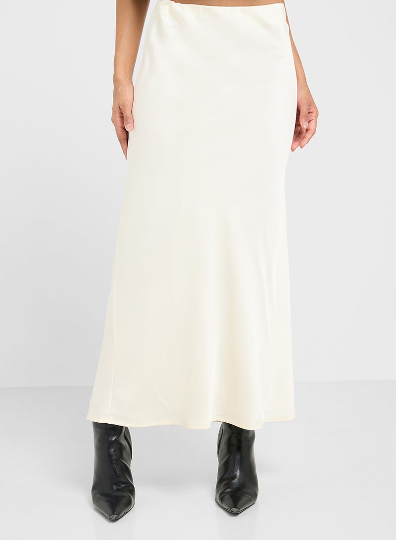 Ginger Satin Bias Cut Skirt  - Image 2