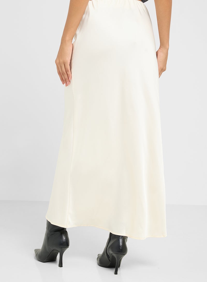 Ginger Satin Bias Cut Skirt  - Image 3